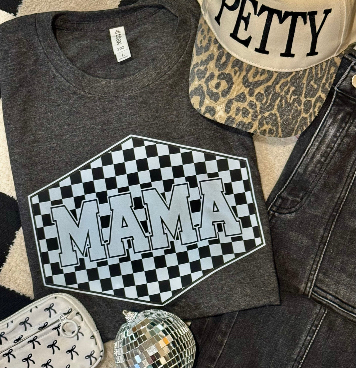 Mama Checkered Tee/Sweatshirt