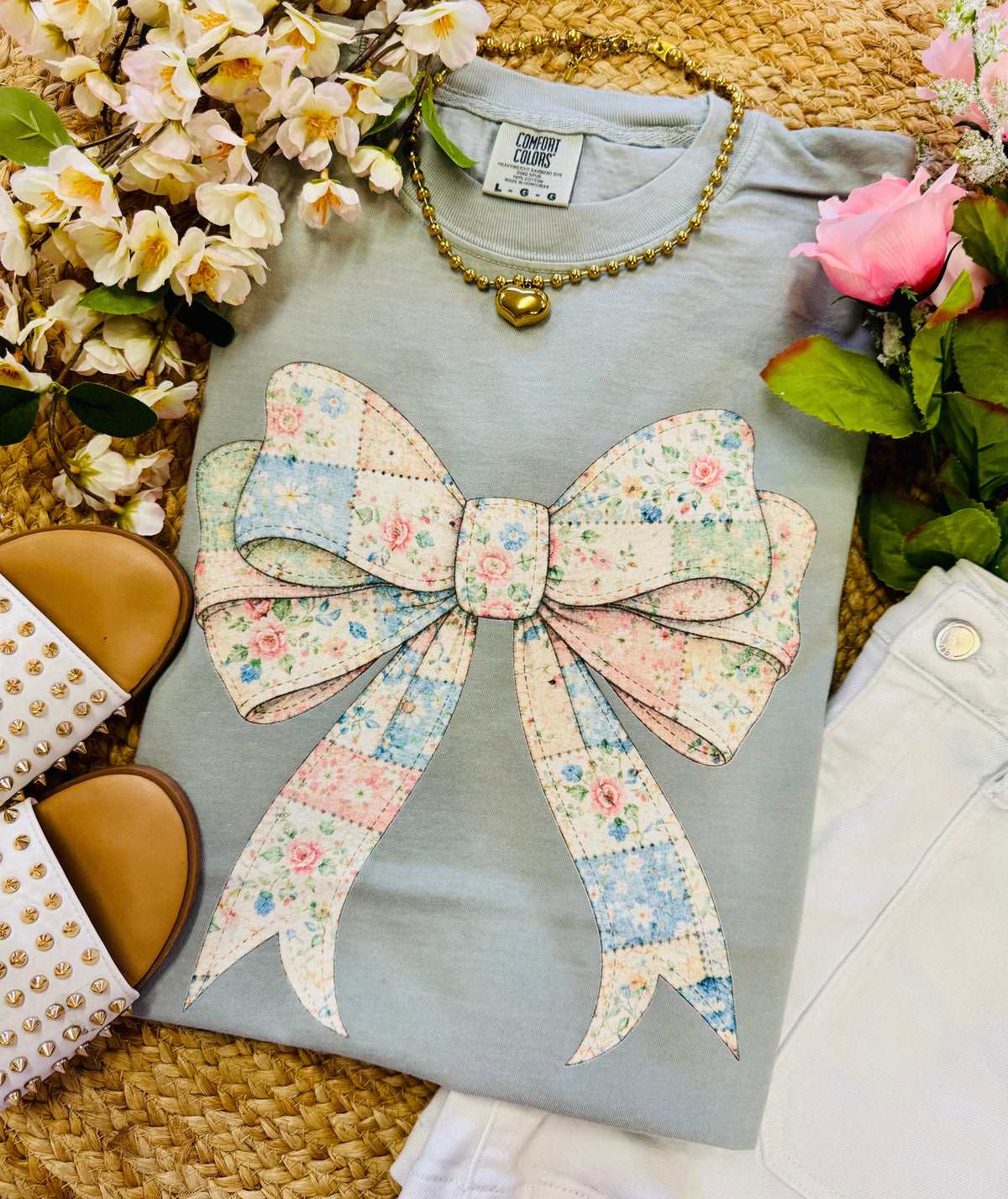 Patchwork Bow Tee