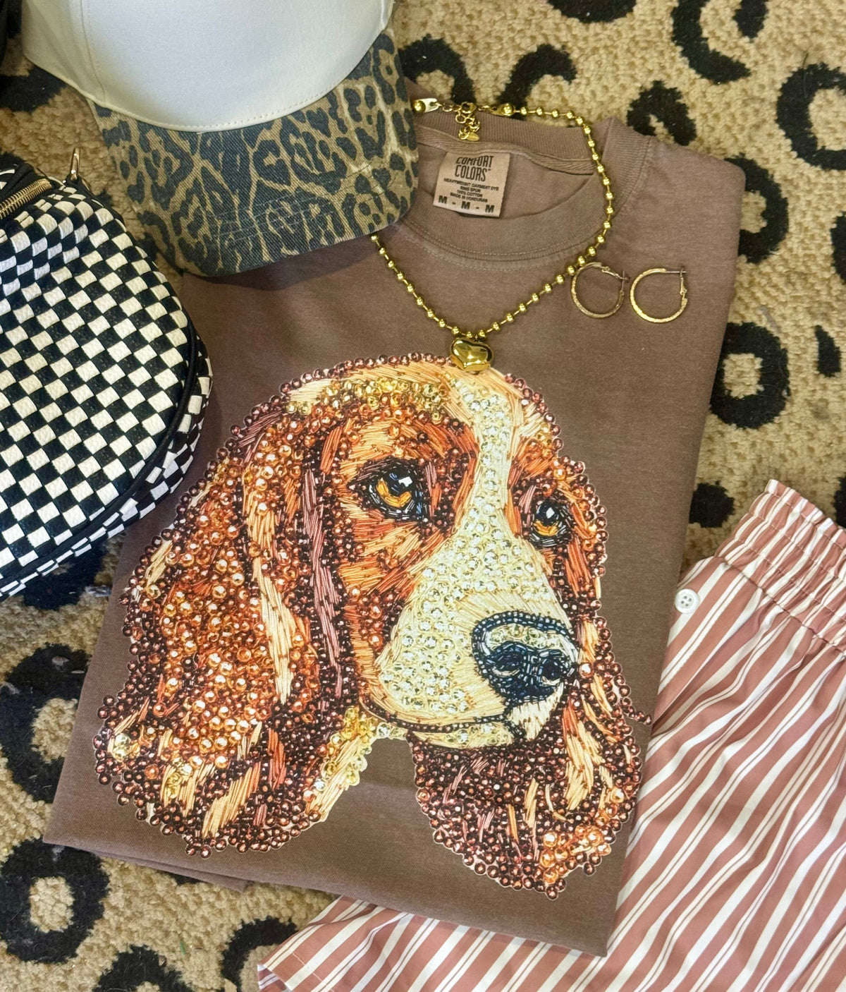 Cocker Spaniel Faux Rhinestone Dog Tee