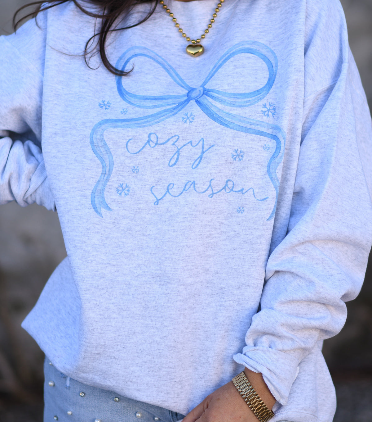 Cozy Season Bow Sweatshirt