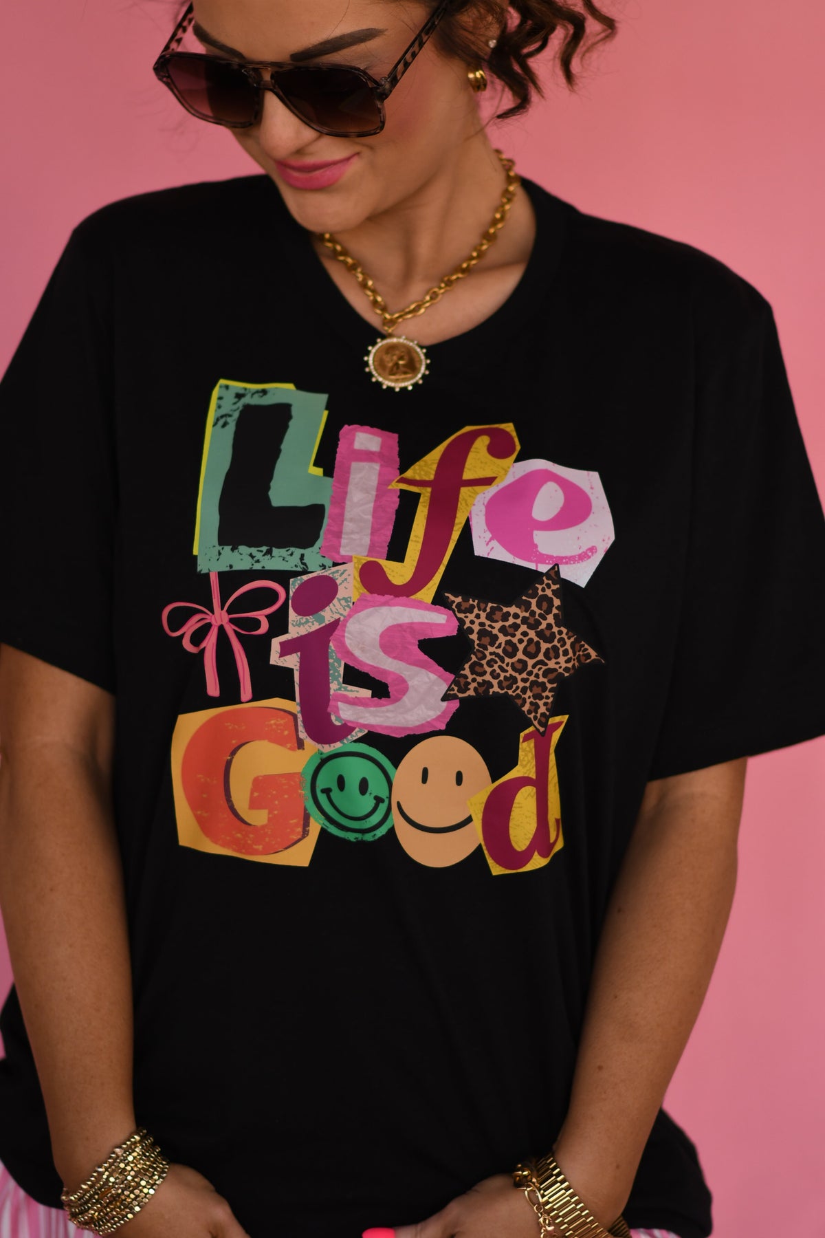Life Is Good Stickers Tee