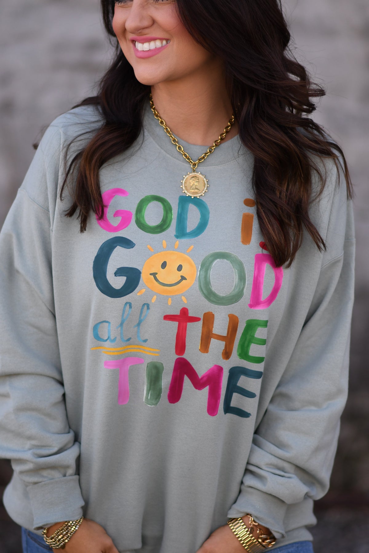 God Is Good All The Time Watercolor Sweatshirt/Tee