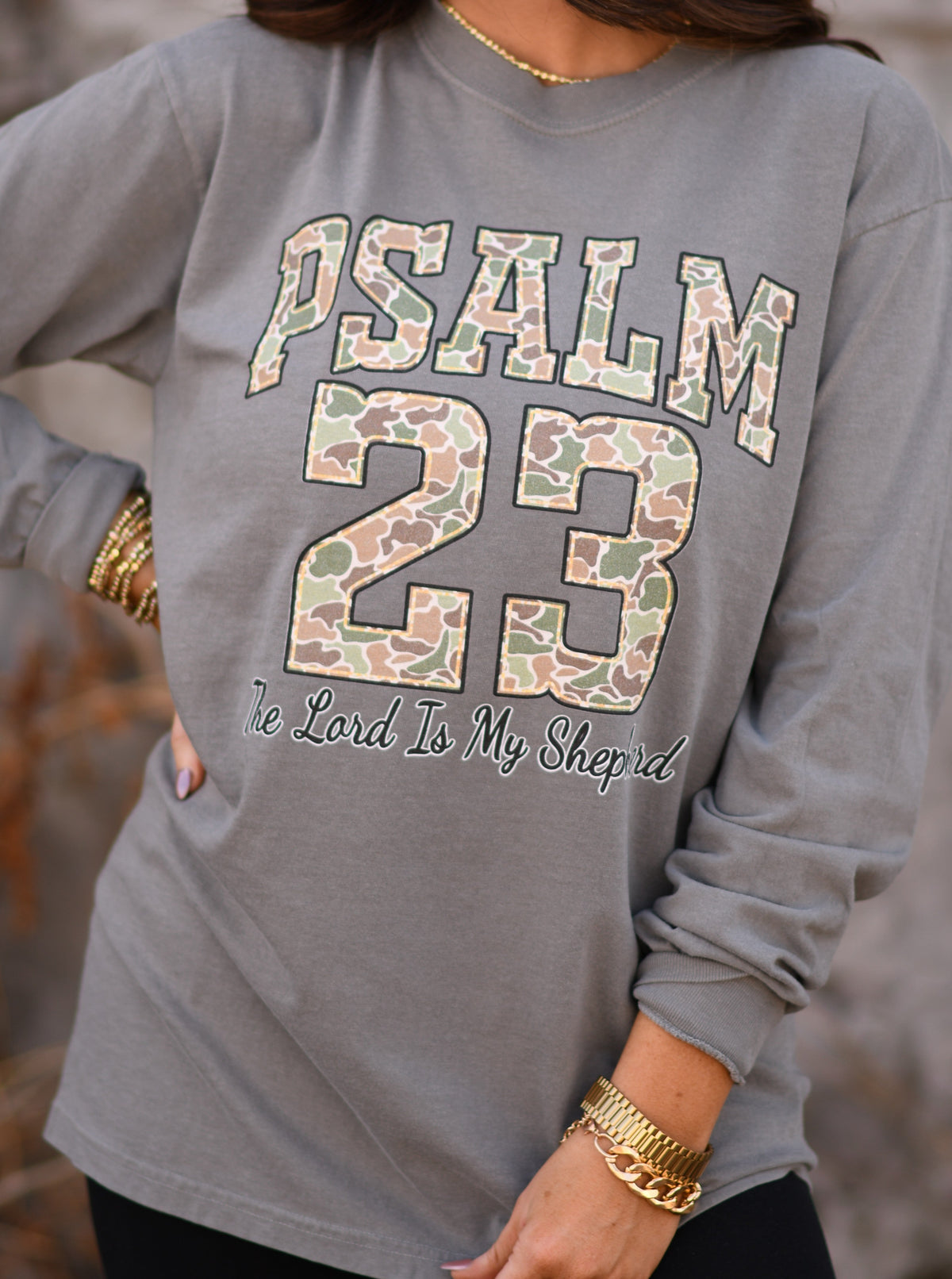 Psalm 23 Camo Tee / Long Sleeve