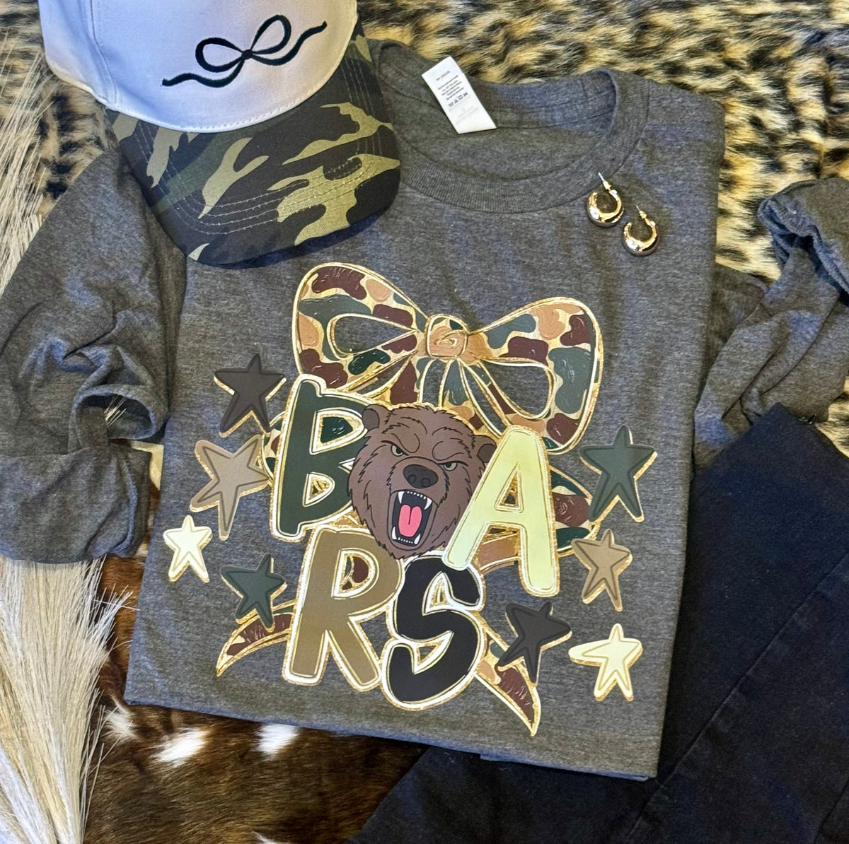 Bears Camo Bow Tee / Long Sleeve