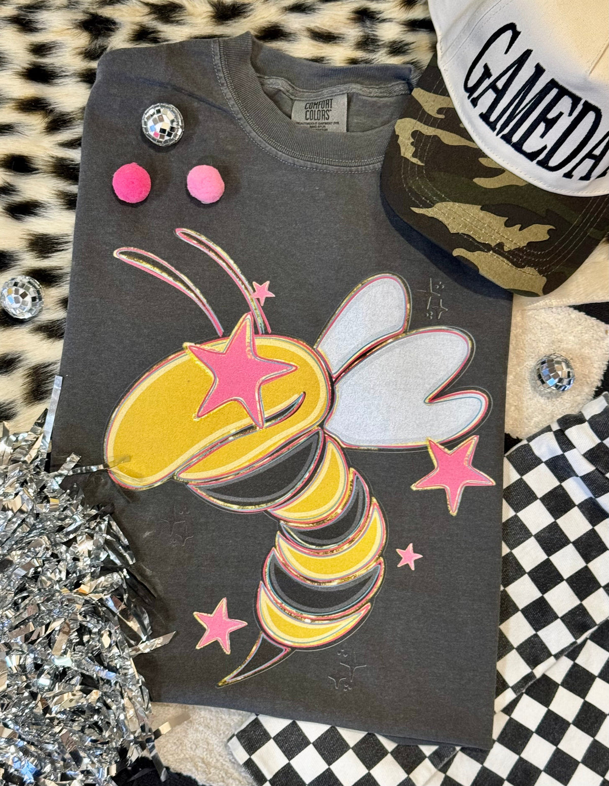 Jackets Pink Star Mascot Tee