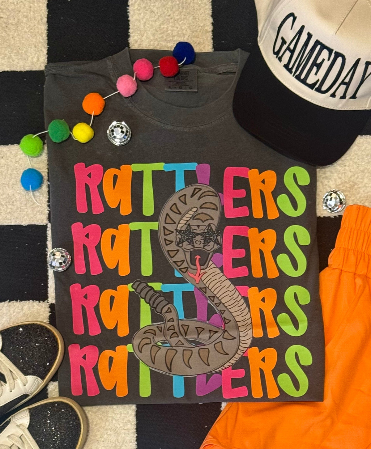Rattlers Neon Mascot Tee