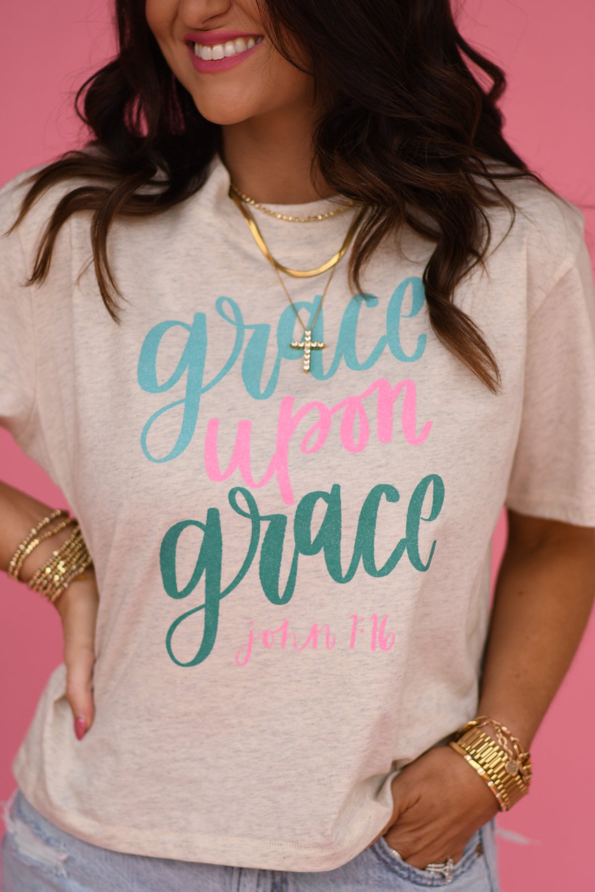 Grace Upon Grace Mock Neck Boxy Crop
