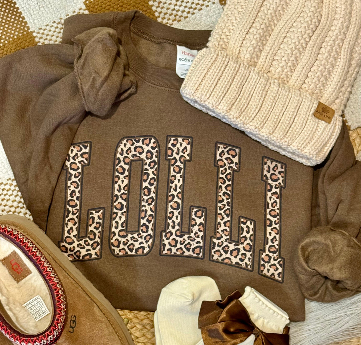 Lolli Leopard Name Sweatshirt