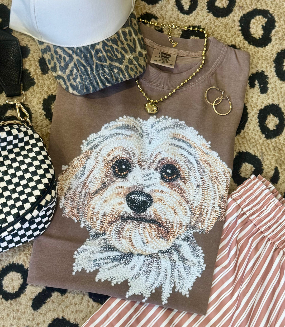 Maltipoo Faux Rhinestone Dog Tee