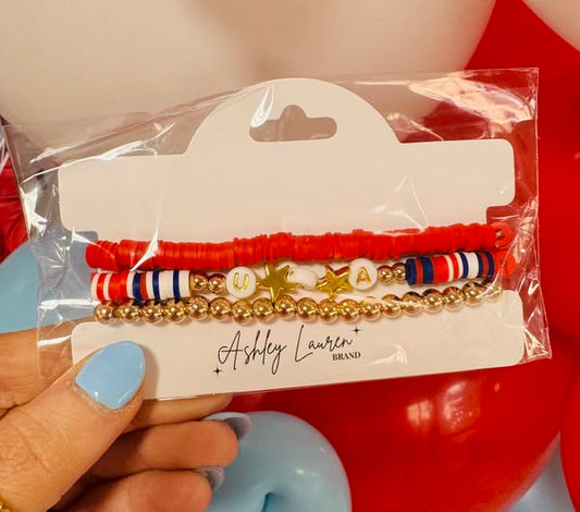 **SALE** RTS Beaded U.S.A Bracelet