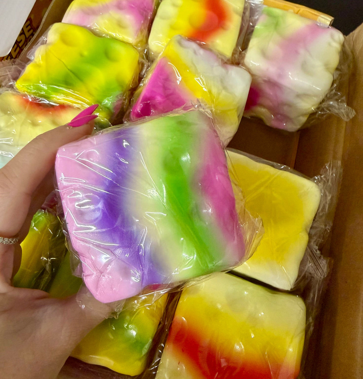 RTS Tie Dye Cheese Squishy