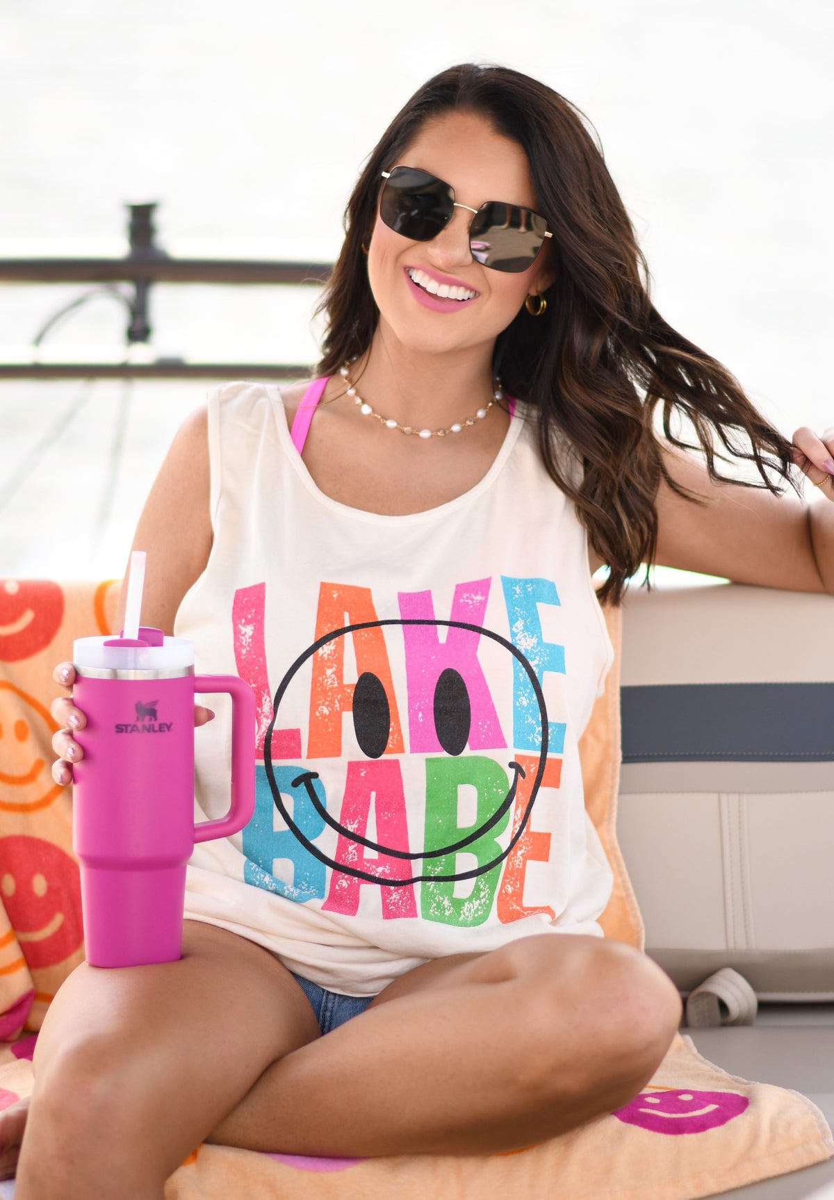Lake Babe Smiley Tank/Tee
