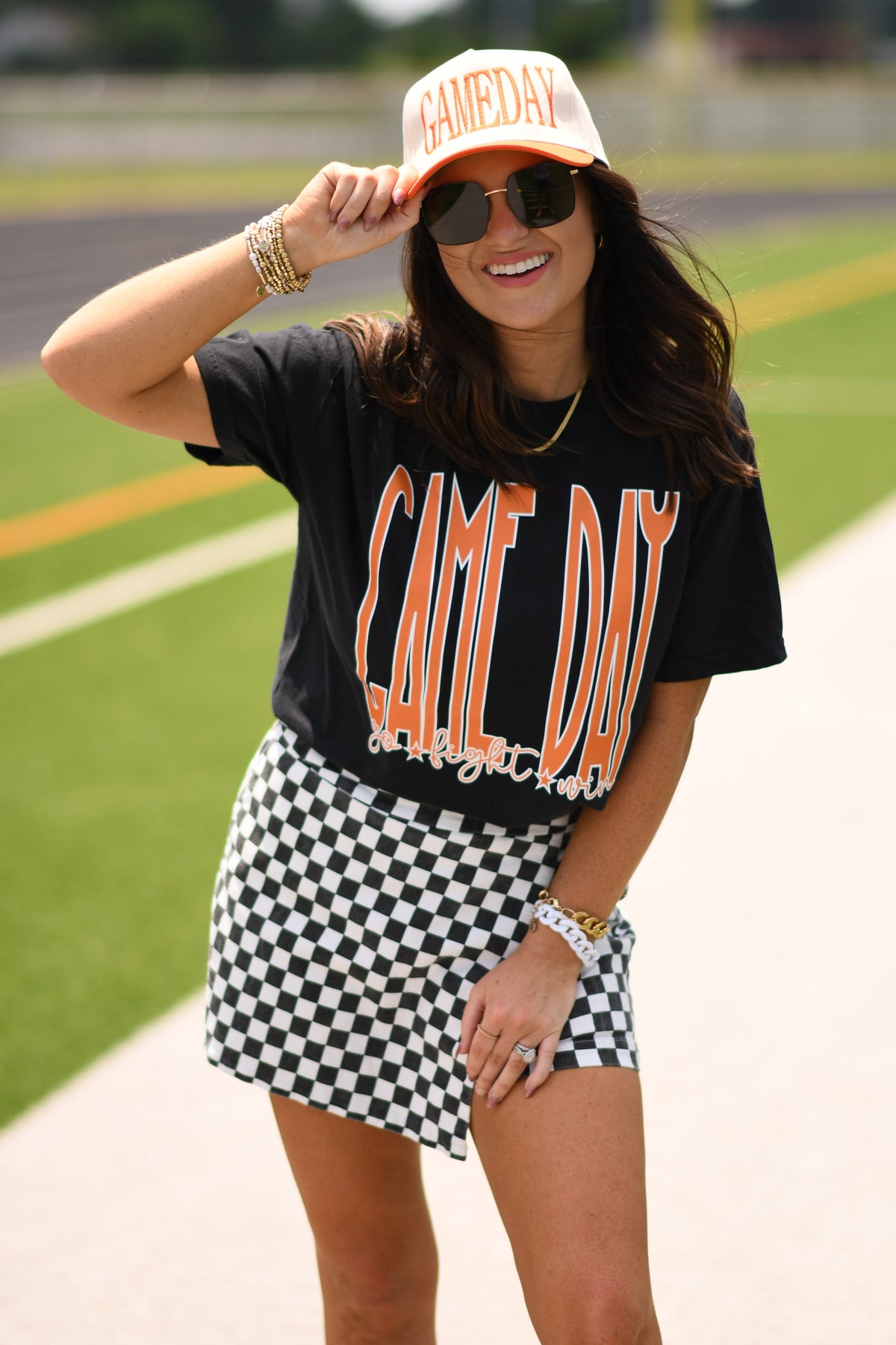 Orange Game Day Go Fight Win Tee
