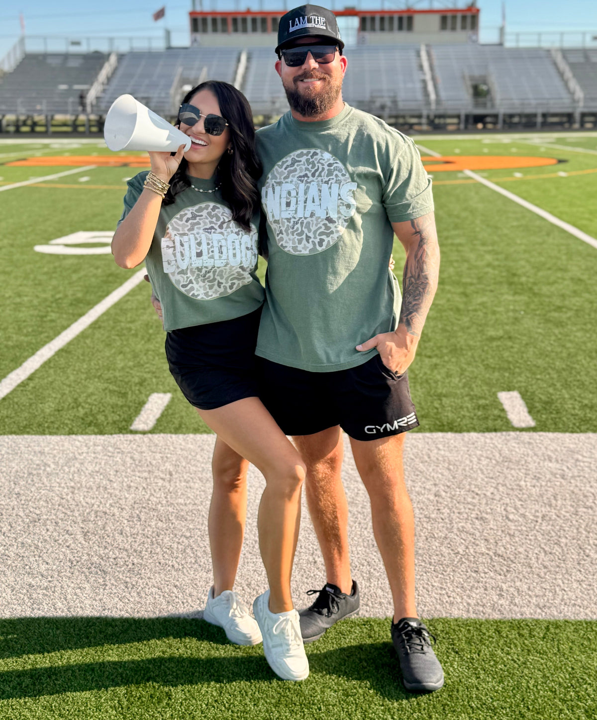 Custom Camo Circle Spirit Tee