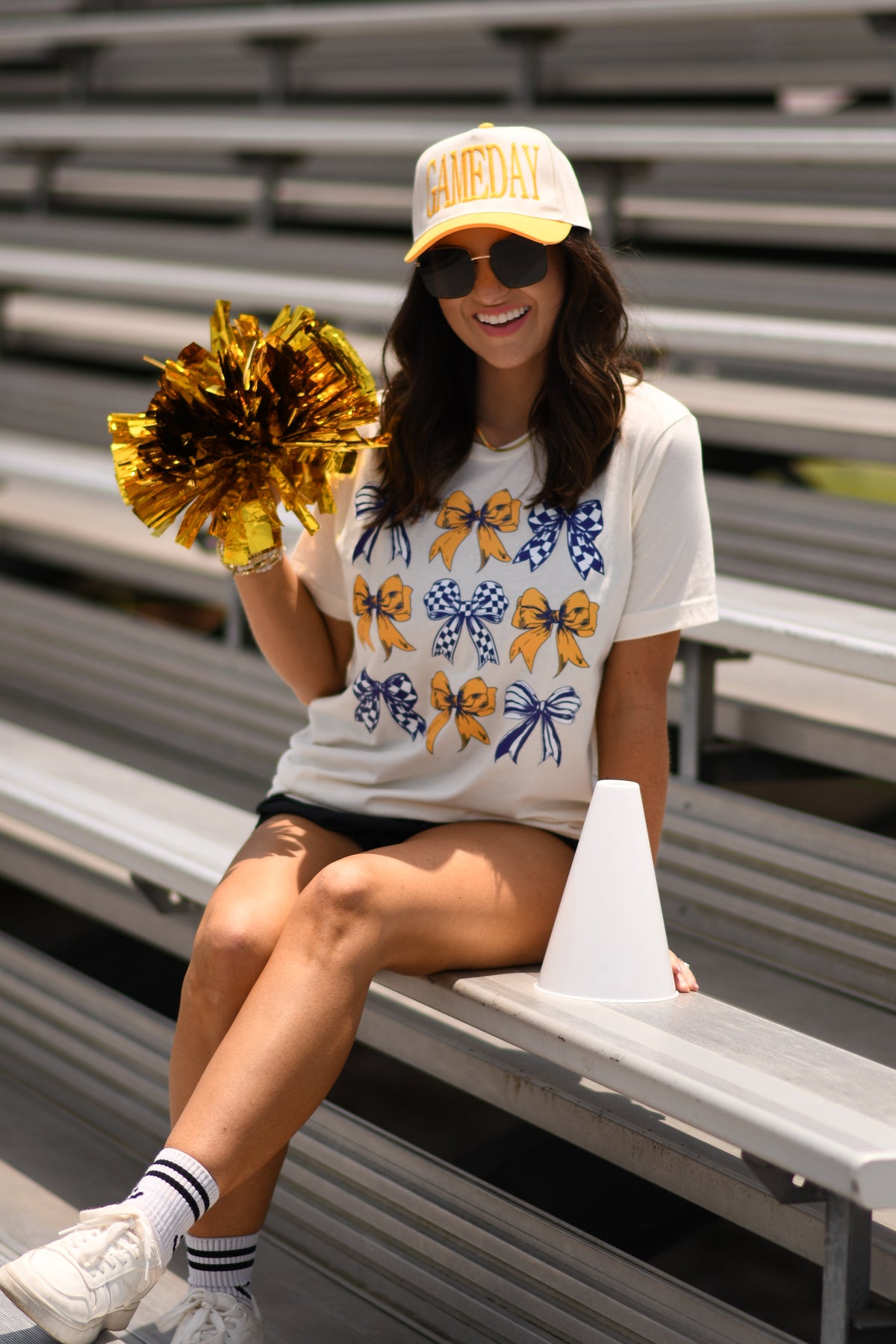 Purple and Gold Bows Tee