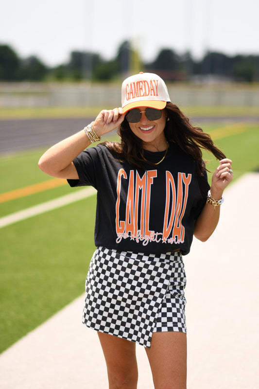 Orange Game Day Go Fight Win Tee
