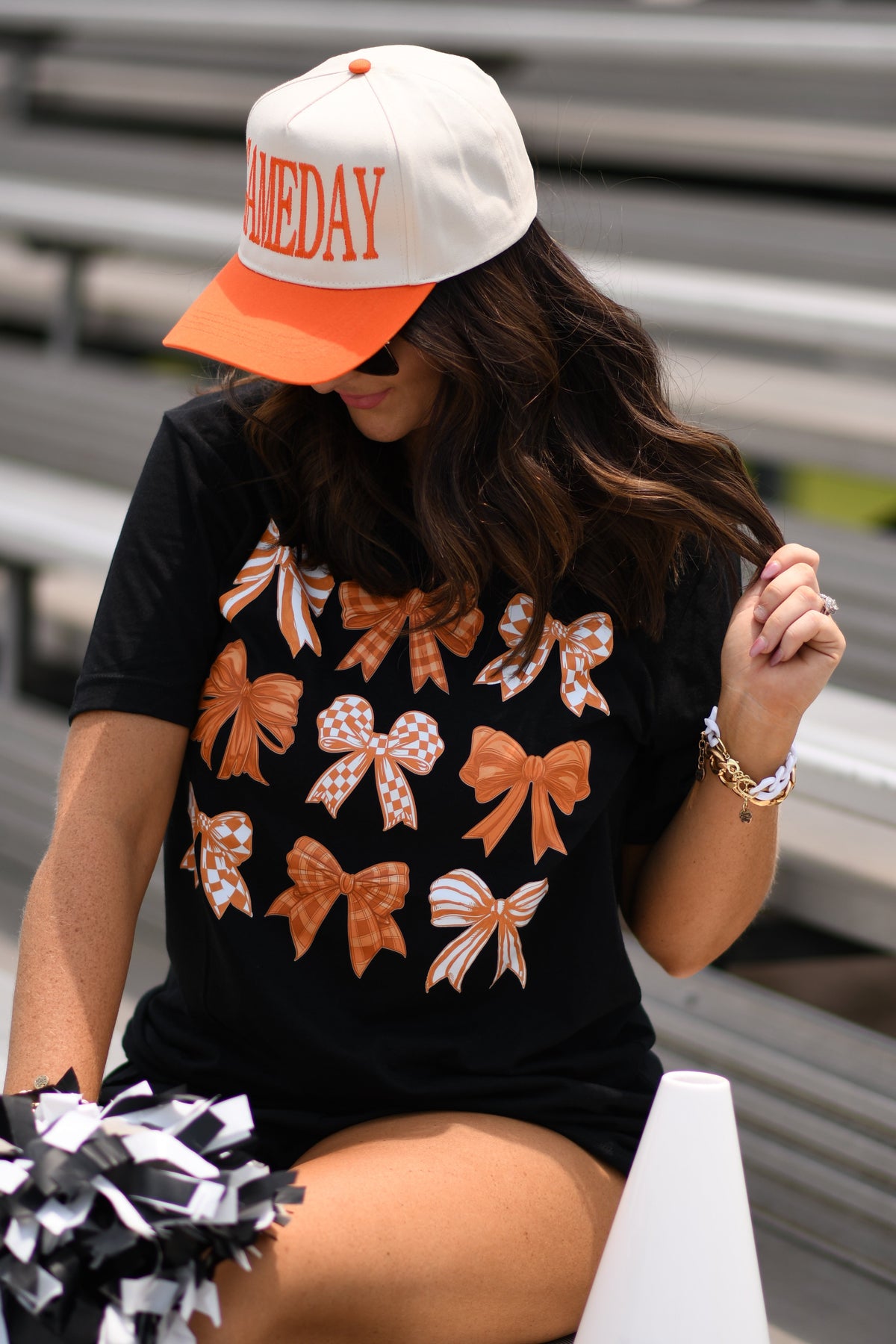Orange and White Bows Tee