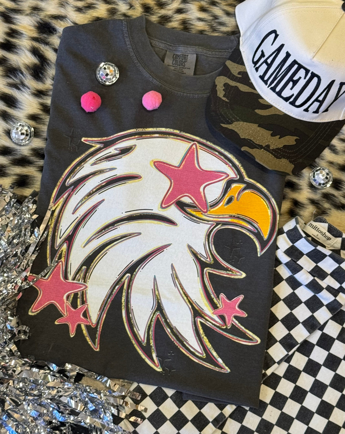 Eagles Pink Star Mascot Tee