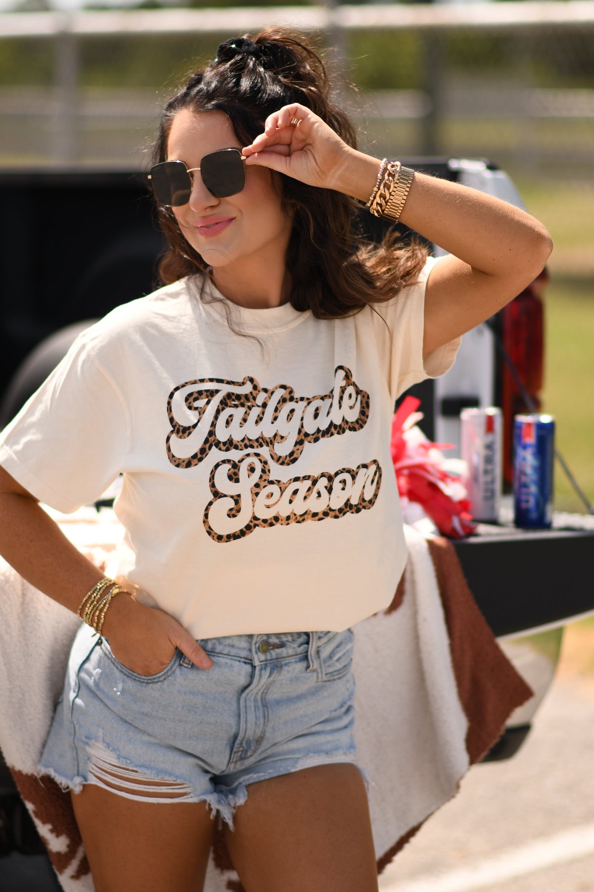 Tailgate Season Leopard Tee