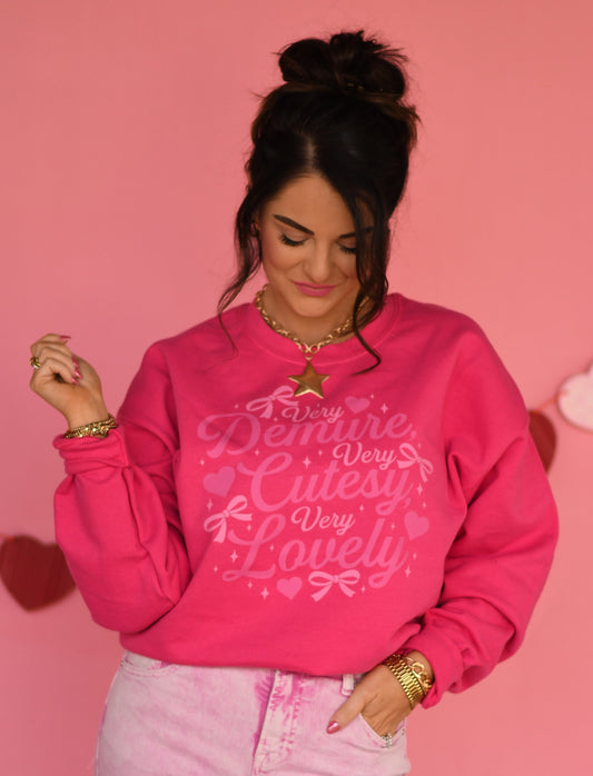 Very Demure Very Cutesy Very Lovely Sweatshirt