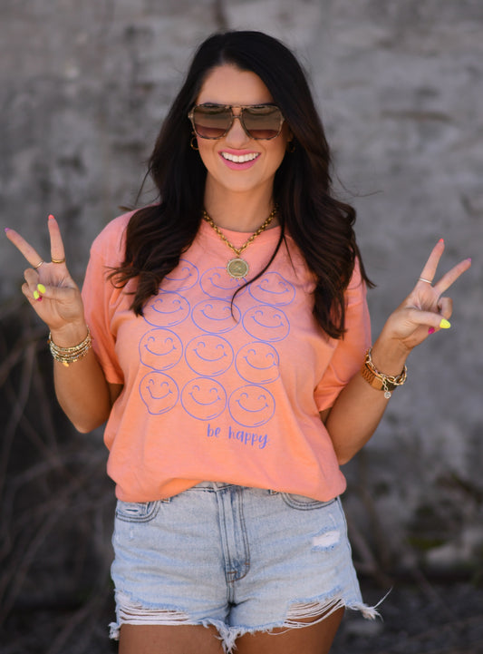 Be Happy Smileys Tee
