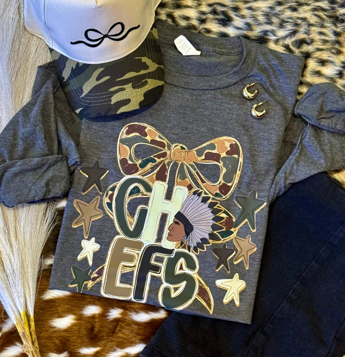 Chiefs Camo Bow Tee / Long Sleeve