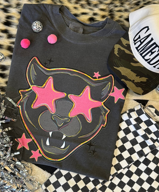 Panthers Pink Star Mascot Tee