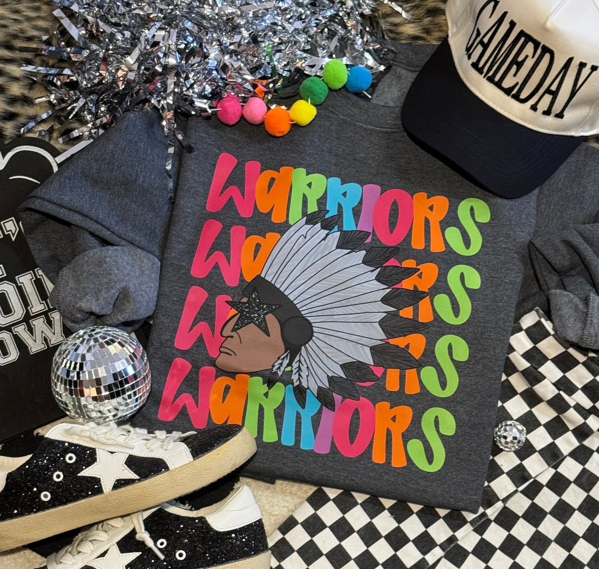 Warriors Neon Mascot Sweatshirt