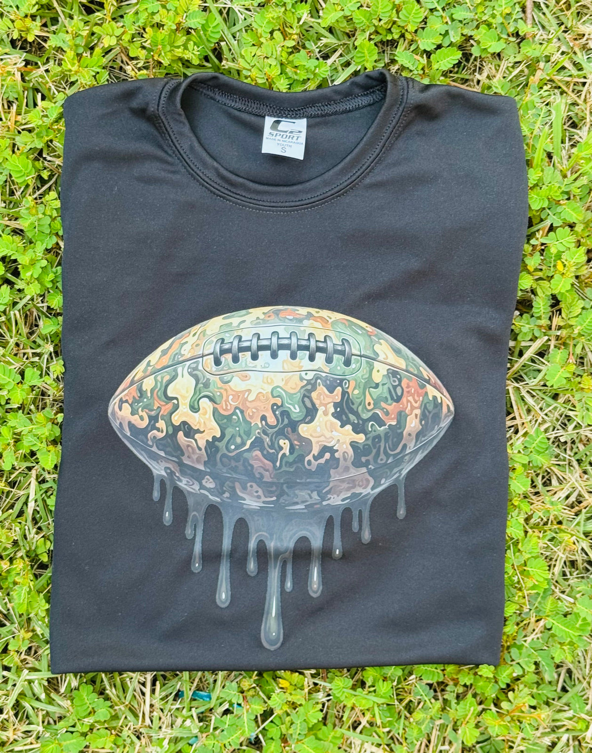 Football Camo Drip Tee / Long Sleeve Dri Fit