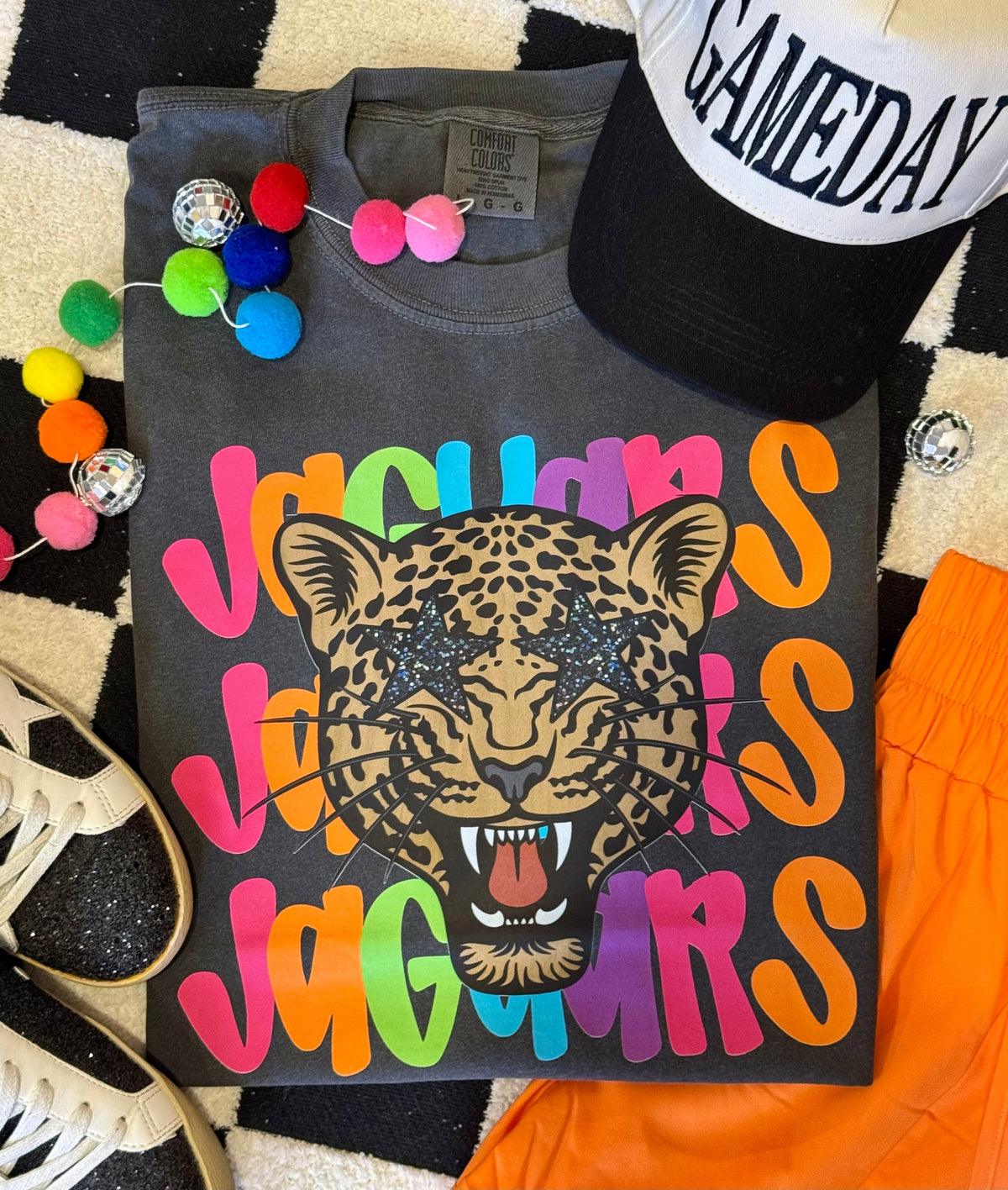 Jaguars Neon Mascot Tee