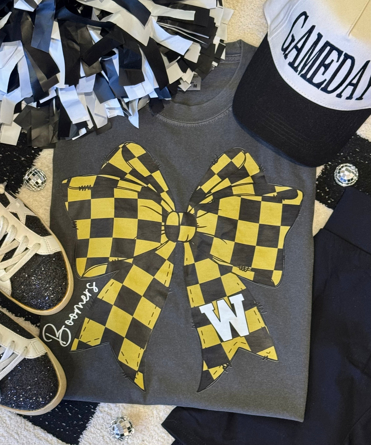 Custom Checkered Bow Spirit Tee
