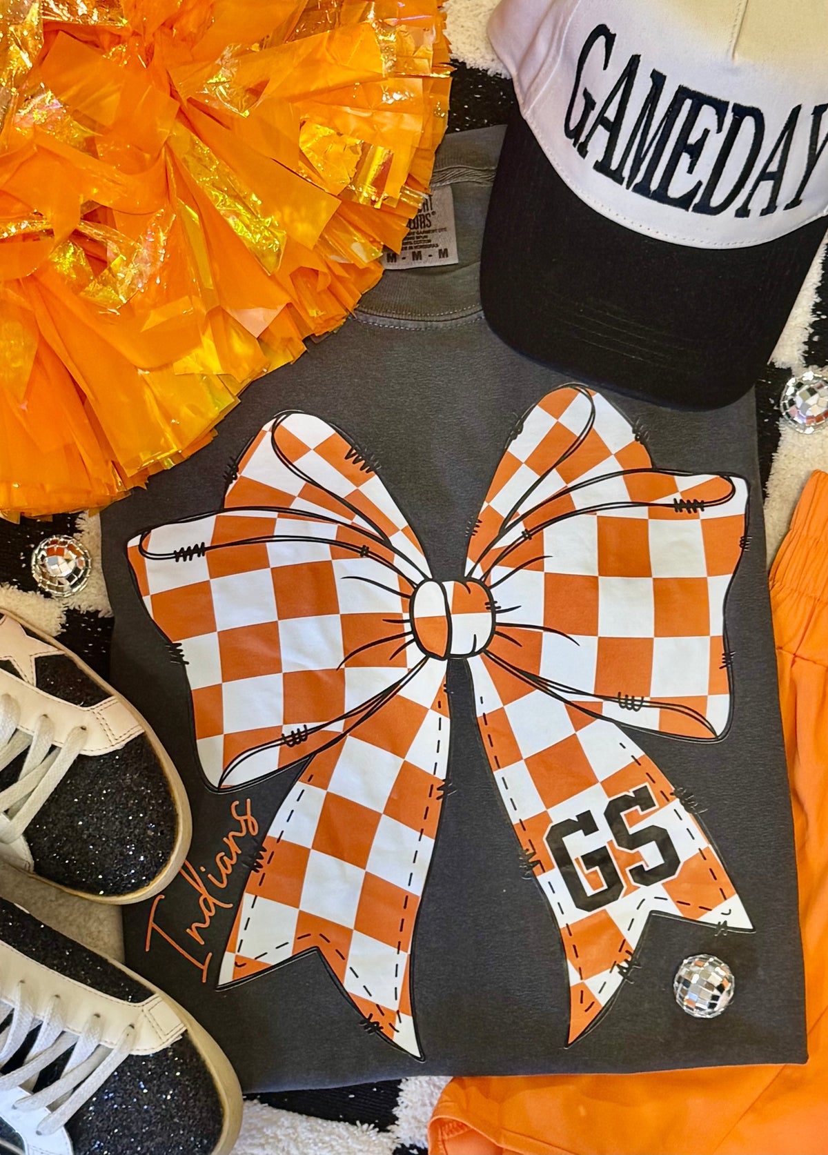 Custom Checkered Bow Spirit Tee