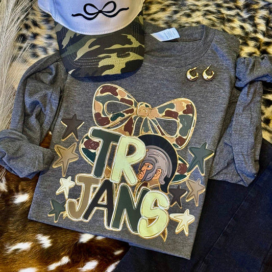 Trojans Camo Bow Tee / Long Sleeve