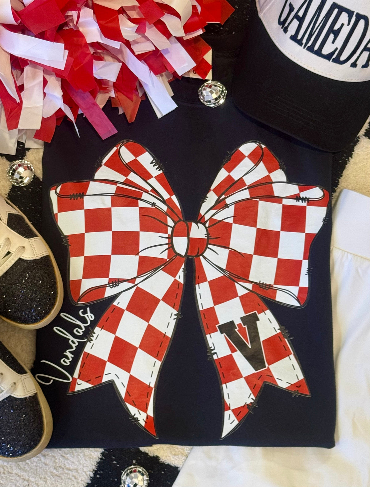 Custom Checkered Bow Spirit Tee