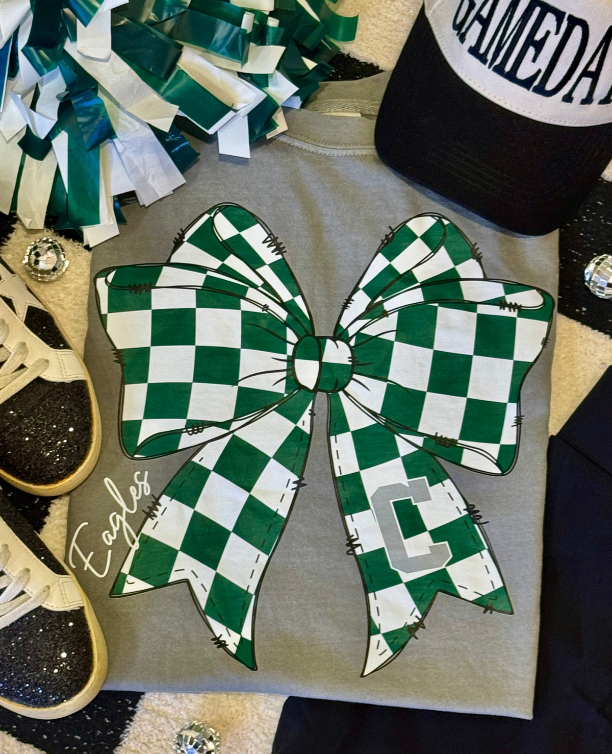 Custom Checkered Bow Spirit Tee