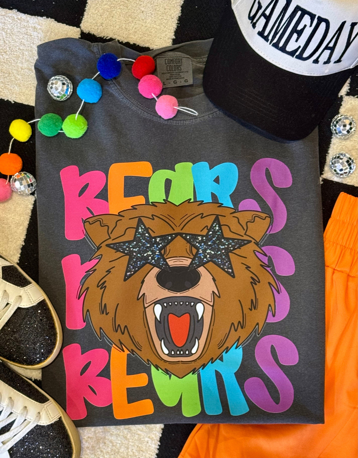 Bears Neon Mascot Tee