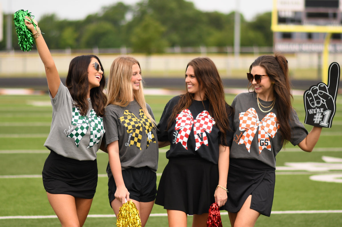 Custom Checkered Bow Spirit Tee