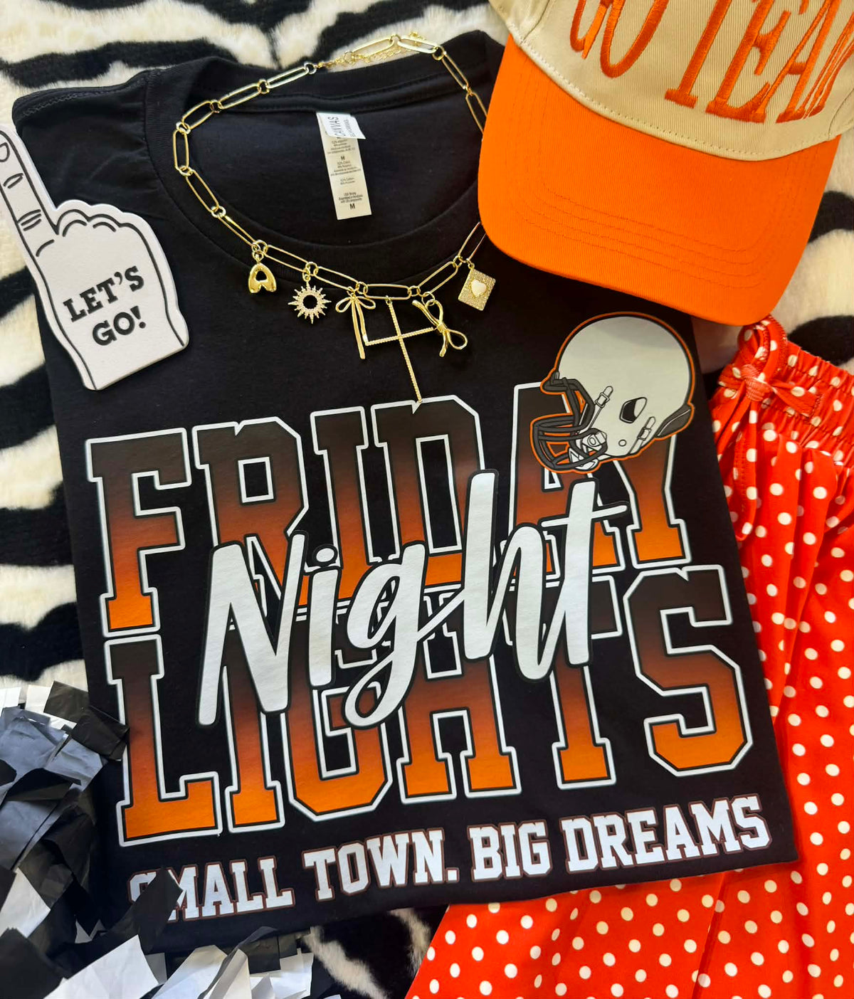 FRIDAY NIGHT LIGHTS ORANGE TEE